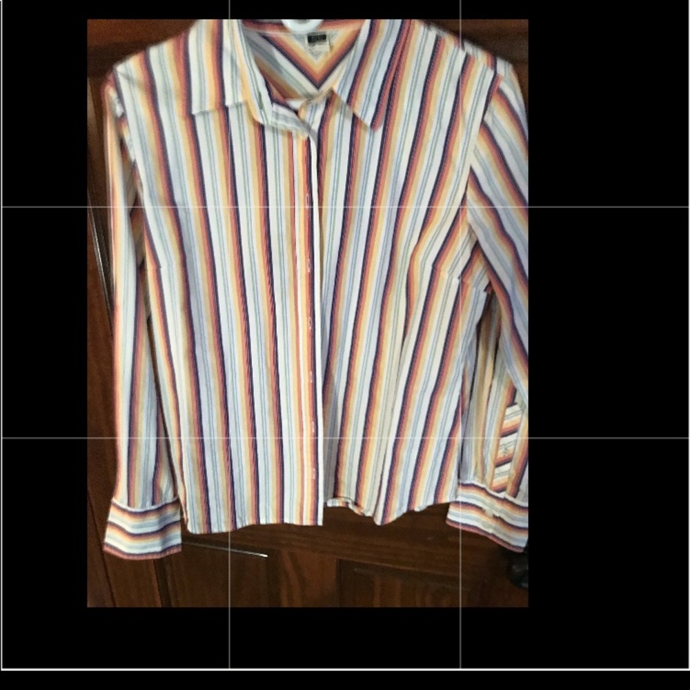 Multi-colored Striped button Down Shirt